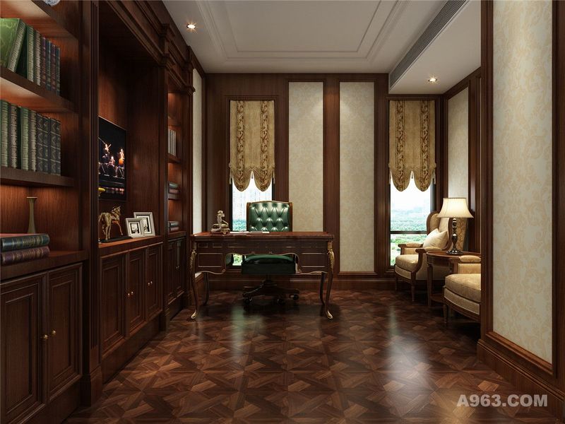 九龙仓兰宫别墅项目装修欧式新古典风格设计，上海腾龙别墅设计作品，欢迎品鉴