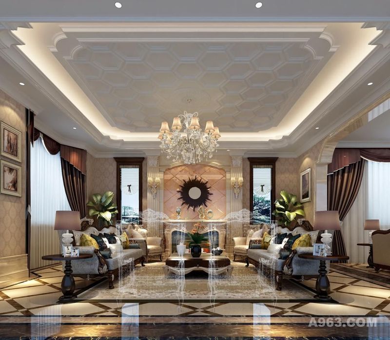 川沙欧泊圣堡别墅项目装修欧式古典风格设计，上海腾龙别墅设计作品，欢迎品鉴！