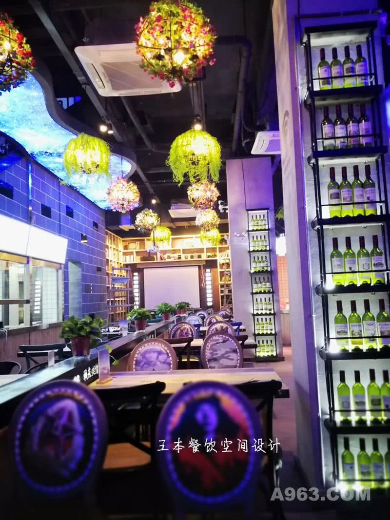芜湖战友蚝情烧烤店装修设计，王本设计师，主题餐饮店装修设计，一层就餐大厅68