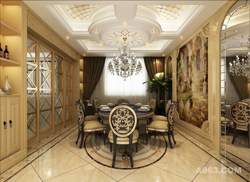 华庭别墅项目装修欧式古典风格设计，上海腾龙别墅设计作品，欢迎品鉴