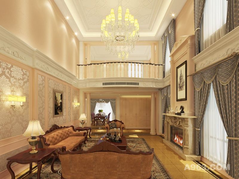 保利叶上海别墅项目装修欧式风格设计，上海腾龙别墅设计作品，欢迎品鉴