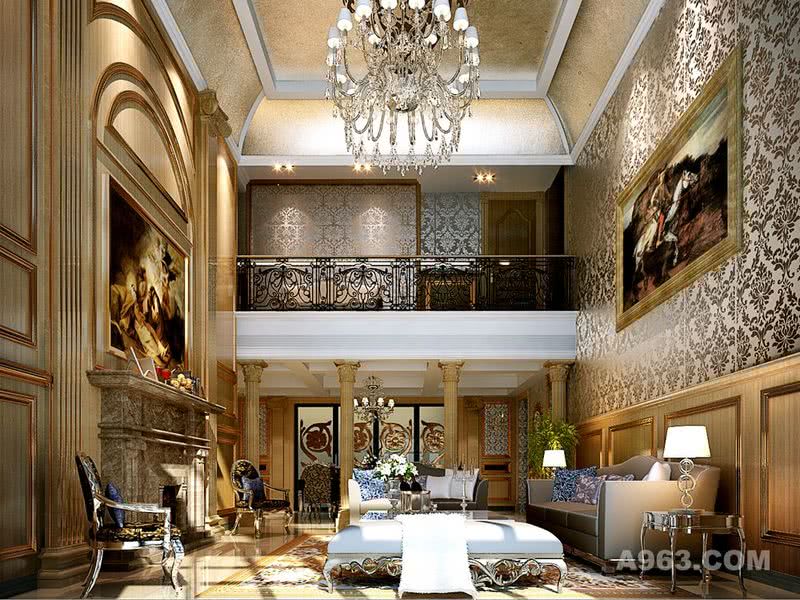 保利叶上海别墅项目装修美式风格设计，上海腾龙别墅设计作品，欢迎品鉴