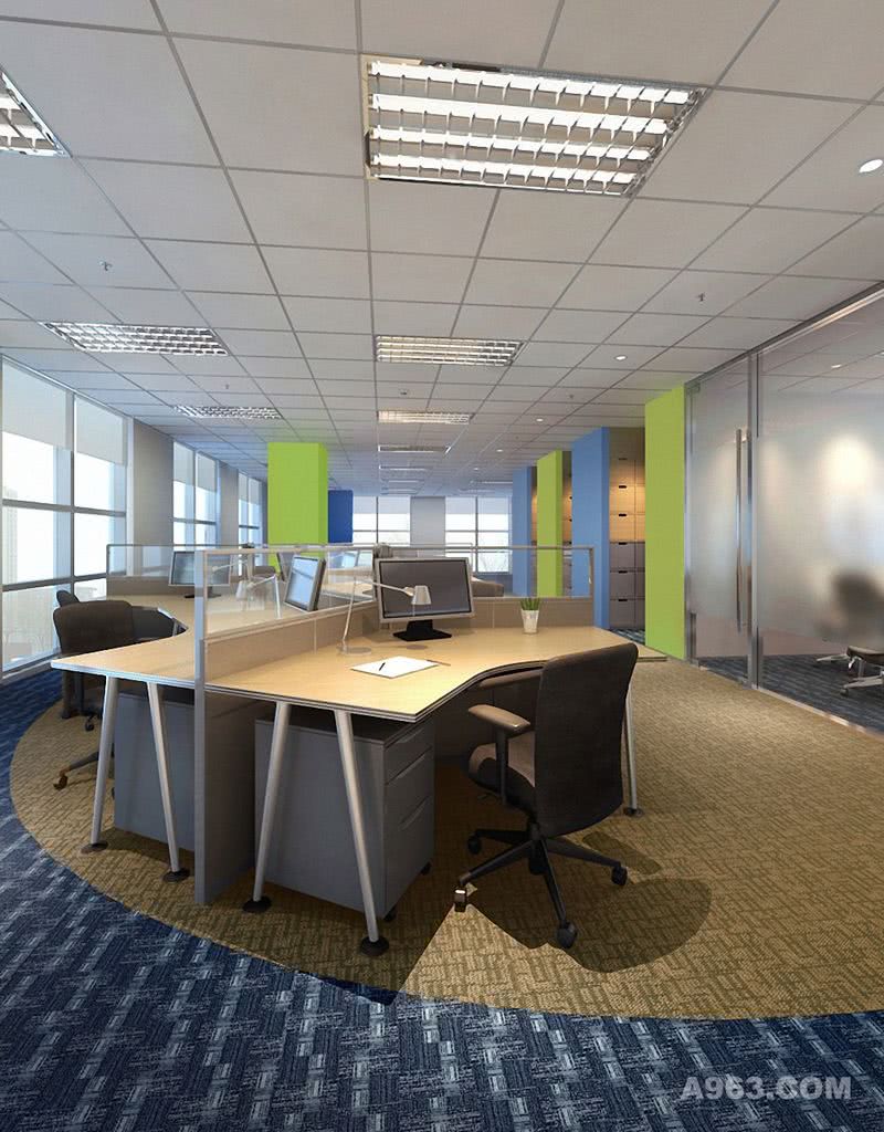 戴尔成都市办公室装修设计案例-成都办公室装饰