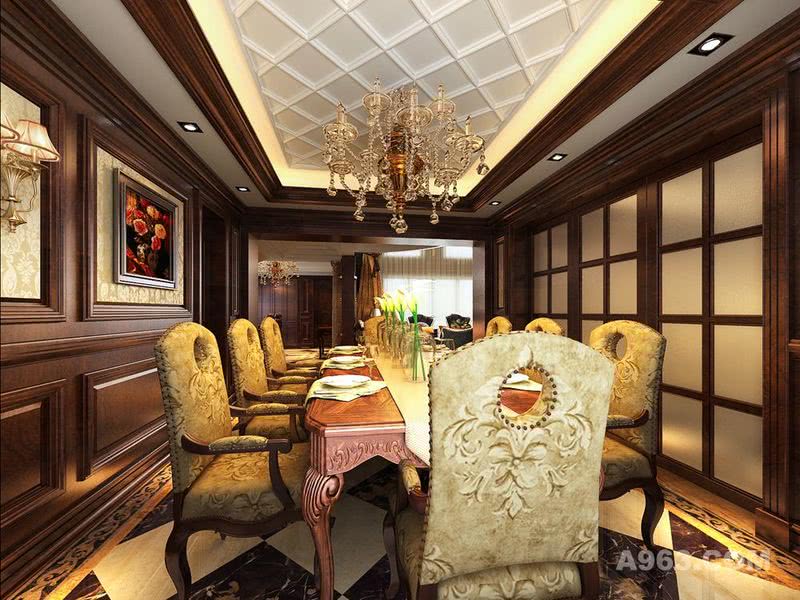 保利叶语别墅项目装修美式古典风格设计，上海腾龙别墅设计作品，欢迎品鉴