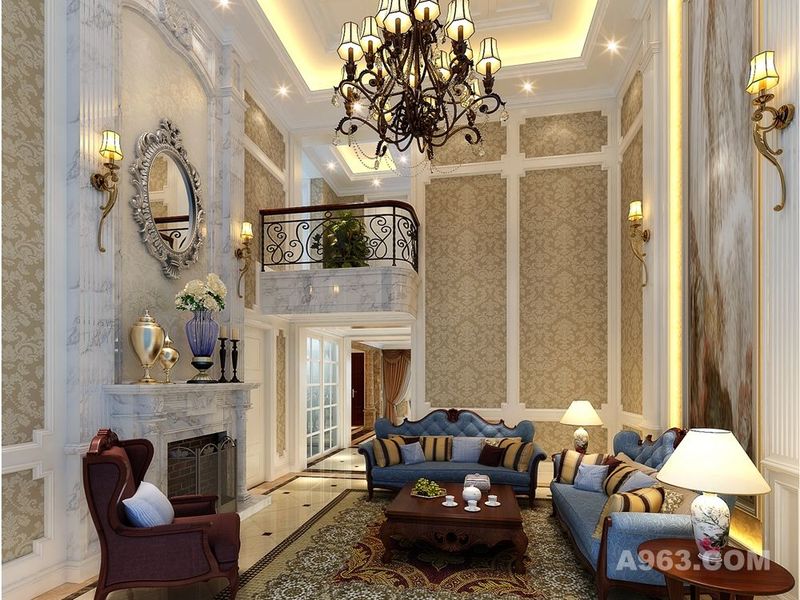 保利叶语别墅项目装修欧美风格设计，上海腾龙别墅设计作品，欢迎品鉴