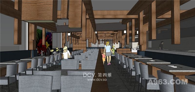 西安专业餐饮设计团队打造，现代时尚用餐空间｜安康味自在自助餐厅