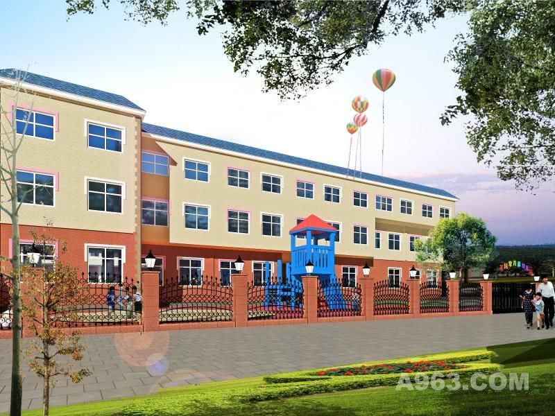 郑州高端幼儿园装修设计案例-美国艾利特幼儿园效果图