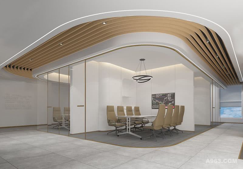 AM设计—汇鑫地产办公楼开放会议室设计