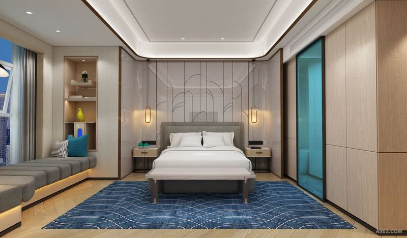 AM设计—西安悅莅酒店大床房设计