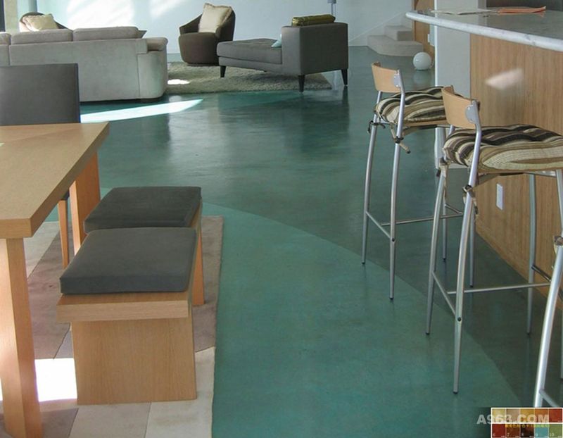室内空间设计--着色水泥自流平地坪