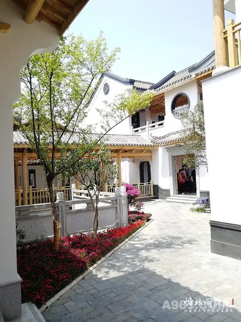 中式庭院建筑庭院景观完工实景