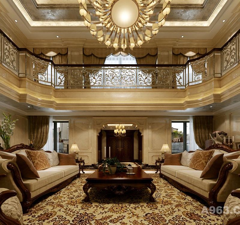 上海棕榈泉花园800平豪宅别墅欧式古典 风格设计！