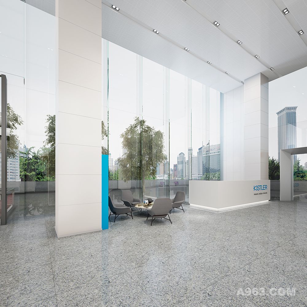 建筑采用了大型玻璃幕墙来最大限度地利用自然光，额外的自然光带来了健康和工作效率的提升。