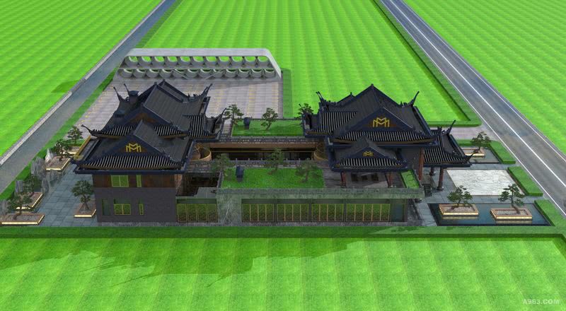 新中式大宅设计，听风等雨楼，新四合院，狮子座建房设计