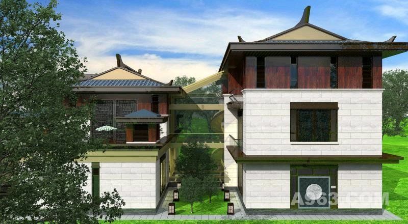 中国院子，新中式大宅设计，狮子座建筑设计