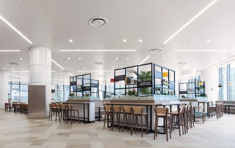 JA杰恩设计 办公空间设计作品 ——华为武汉研发中心 食堂