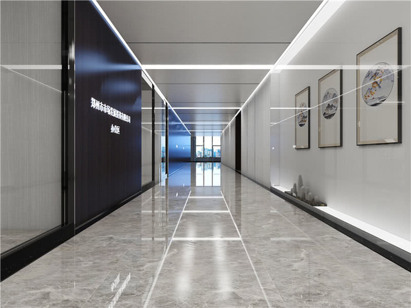 郑州优秀办公室装修案例推荐-商业地产整层中型办公室装修效果图