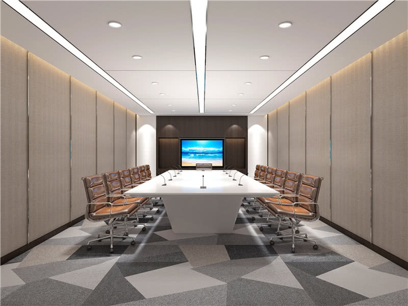 郑州优秀办公室装修案例推荐-商业地产整层中型办公室装修效果图