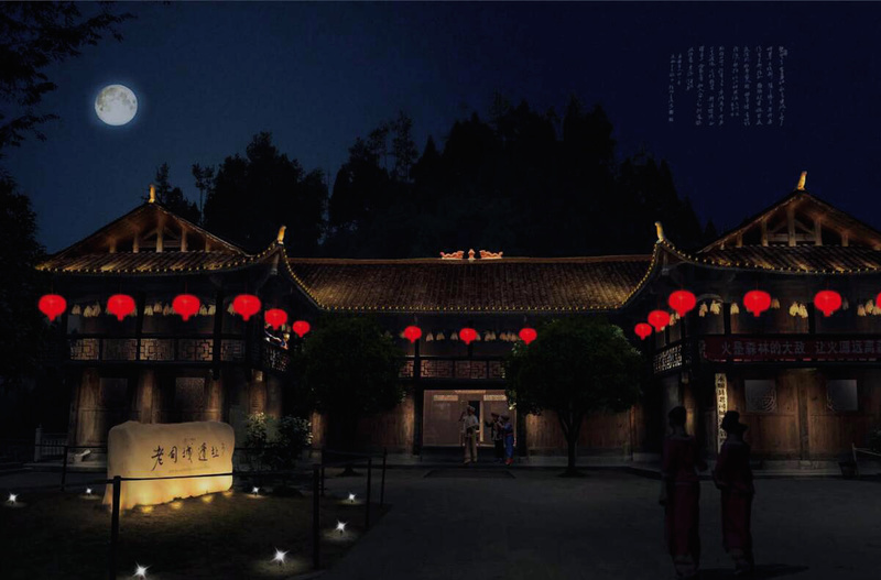 湘西老司城遗址景观照明设计效果