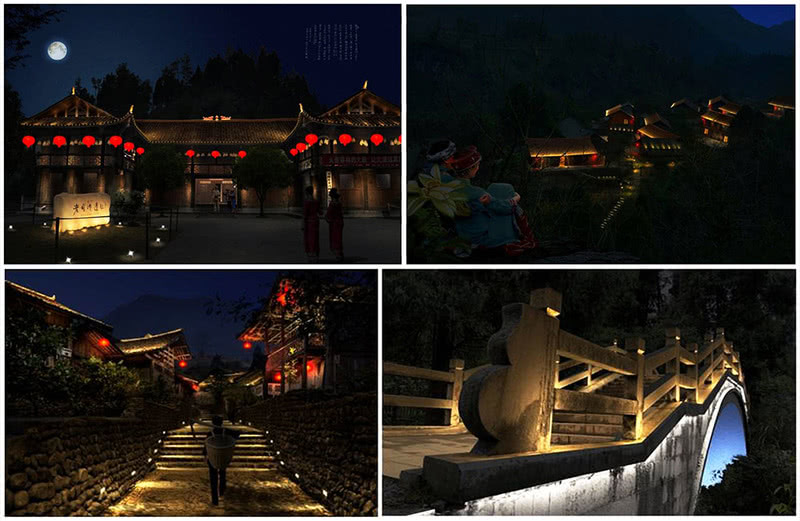 湘西老司城遗址景观照明设计效果