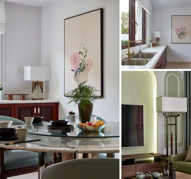 “无界”餐桌椅秉承了现代新中式家具的端庄典雅的自然质地美感。