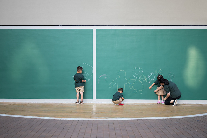 九知万科城幼儿园——涂鸦墙