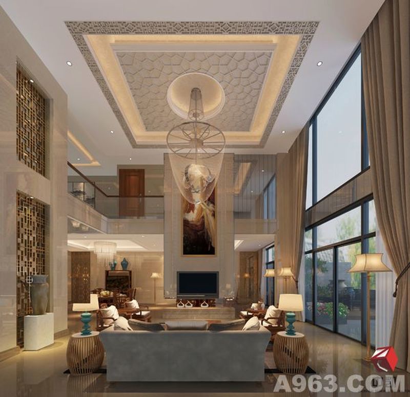 中凯设计——广州颐和高尔夫庄园别墅设计：会客厅