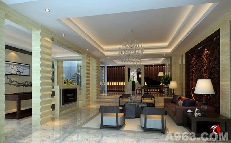 中凯设计——惠州湖畔新城别墅设计：会客厅
