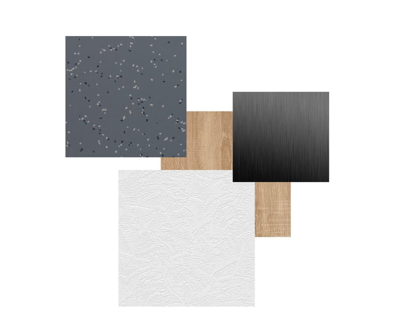 以黑白灰为主色调，加木色点缀，超现代新东方的设计基调。