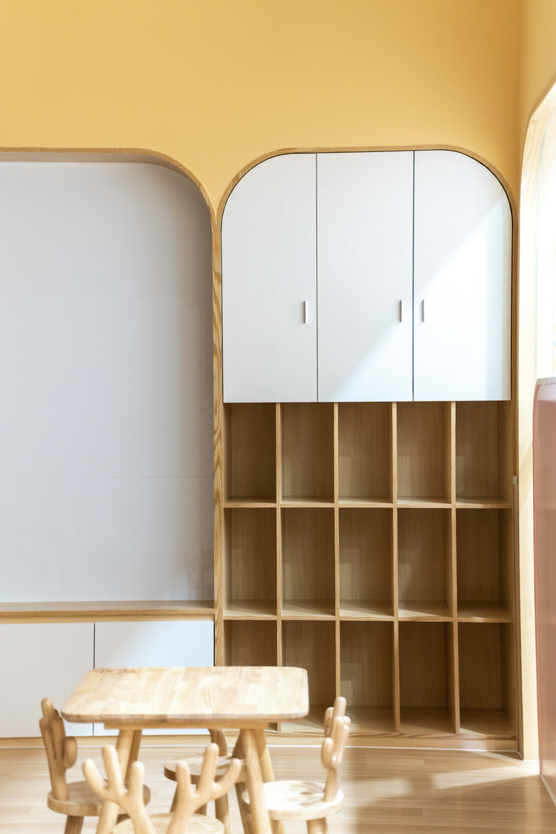 开普俊梦儿童空间设计——爱育幼童设计 教室收纳体系设计  书包柜设计