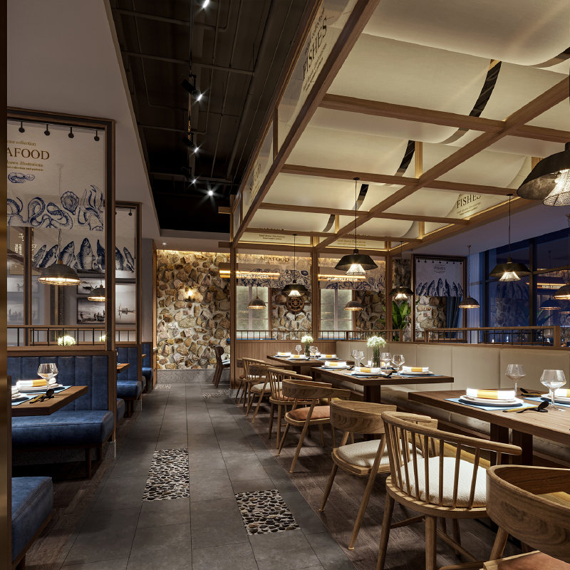 杭州铁定鲜海鲜餐厅设计