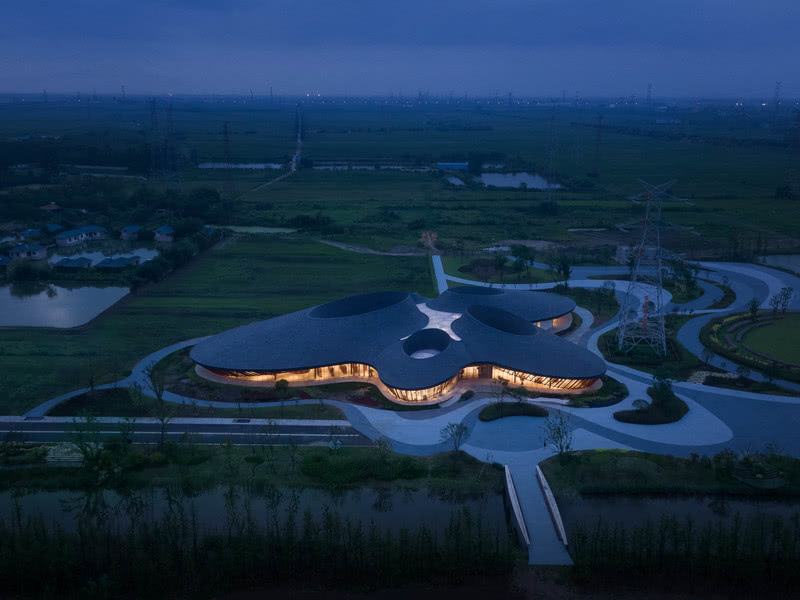 Nantong Urban Agricultural Park Comprehensive Service Center aerial view