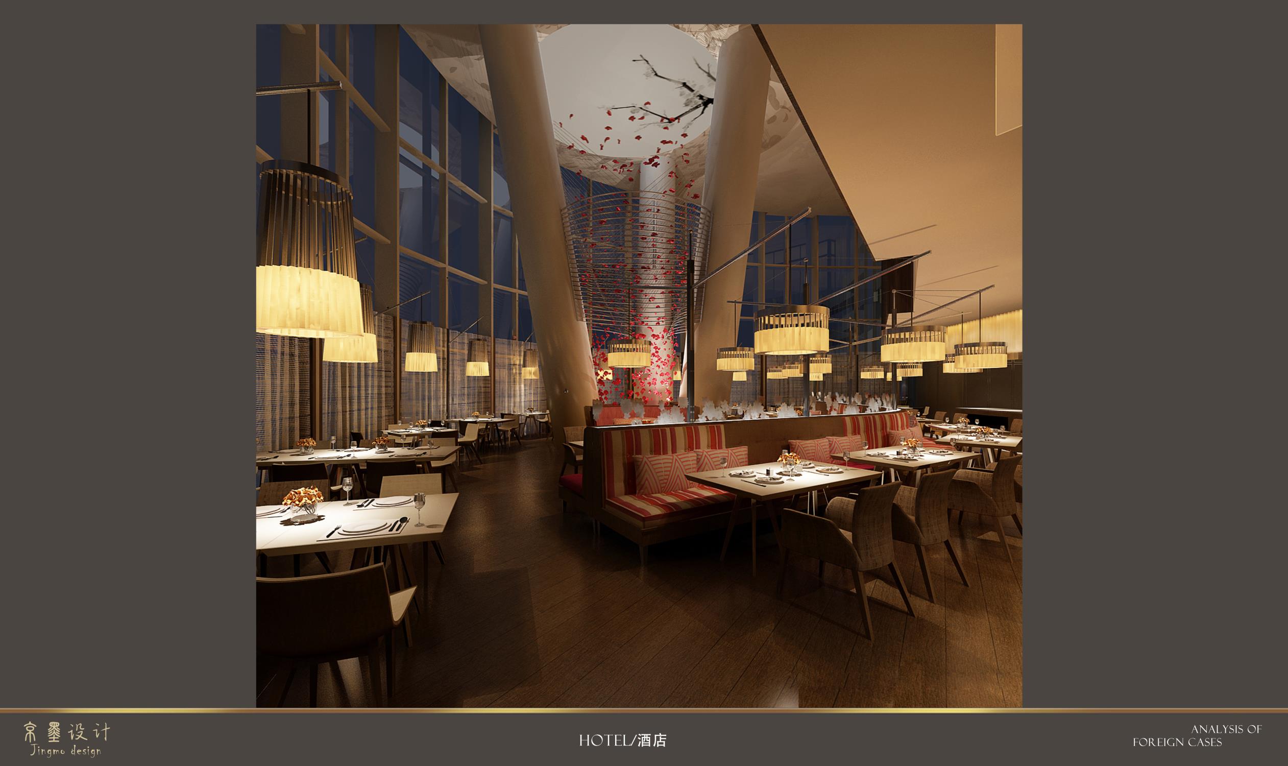 餐厅每一个区域使用了大吊灯，让光线更加饱满的同时又烘托氛围感。