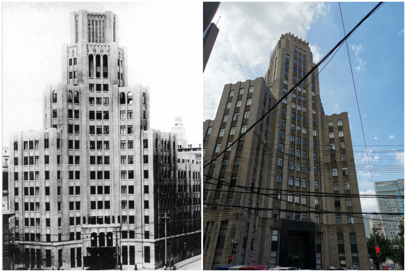（福州大楼 1937年&2021年 前后照片）