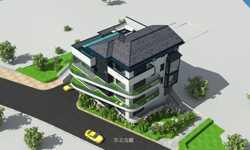 浙江宁波别墅扩建设计，狮子座建房设计
