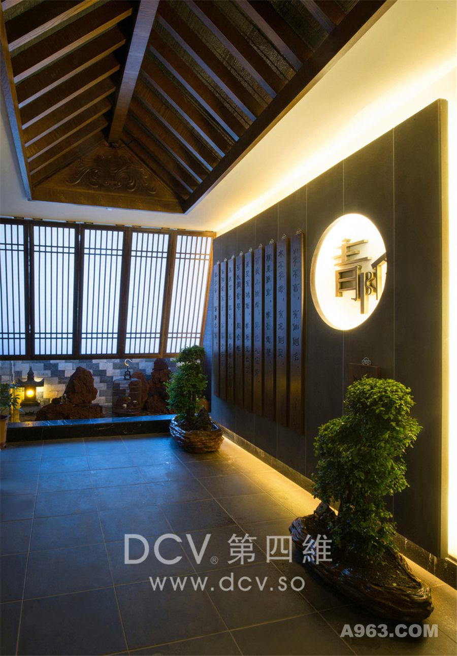 西安口碑最好的中式禅意餐厅设计-宝鸡青阶茶室会所