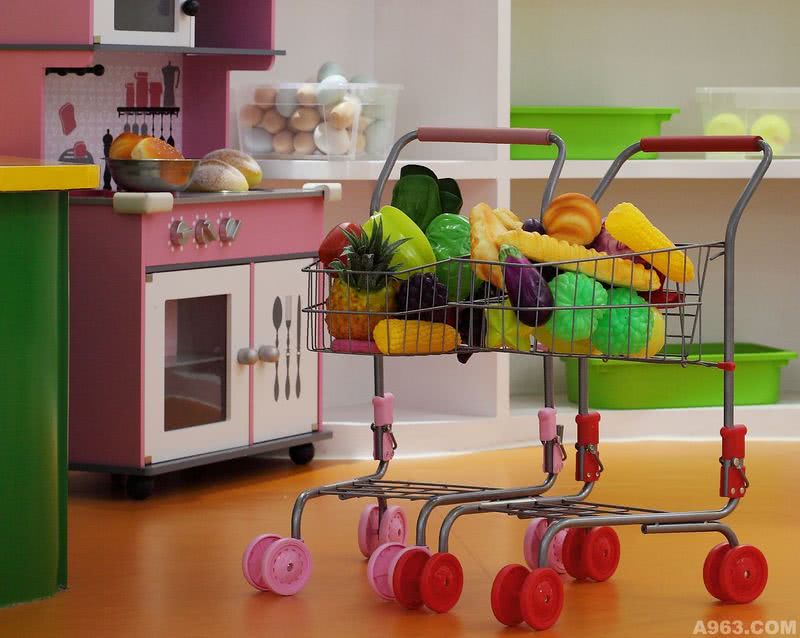 孩子们在小小超市中体验着生活的乐趣，并在此成为“社会”的小主人哦。