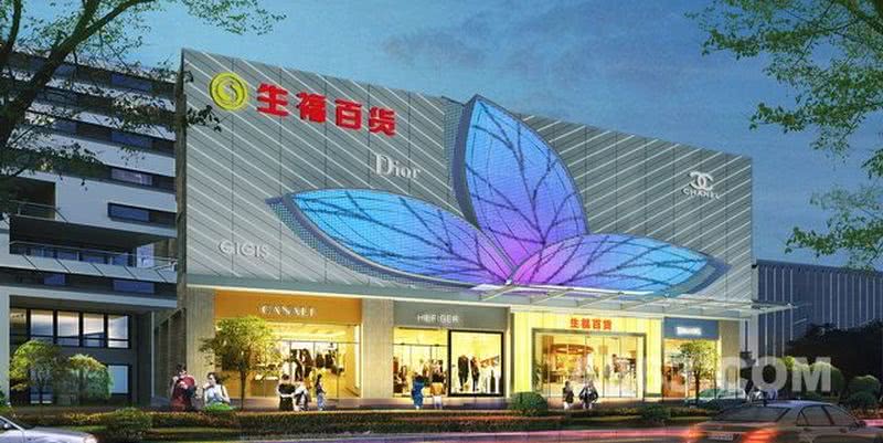四川商场装修设计可参考广东天霸设计最新一套效果图-外墙效果