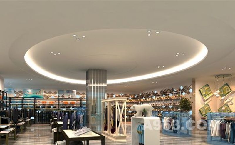 四川商场装修设计可参考广东天霸设计最新一套效果图-三楼百货区