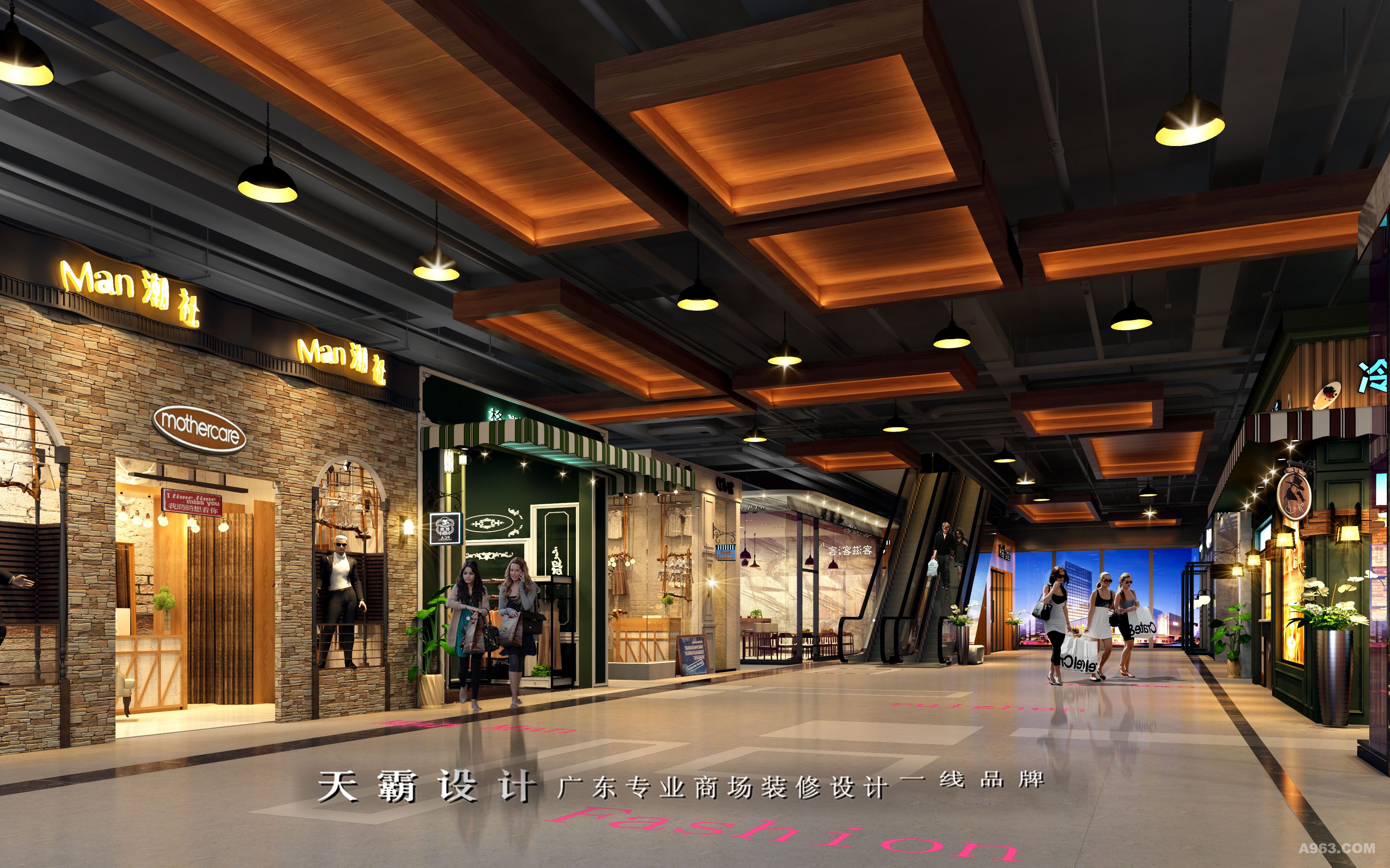 2016天霸设计最新商场装修设计效果图-贵州瑞正国际项目欣赏