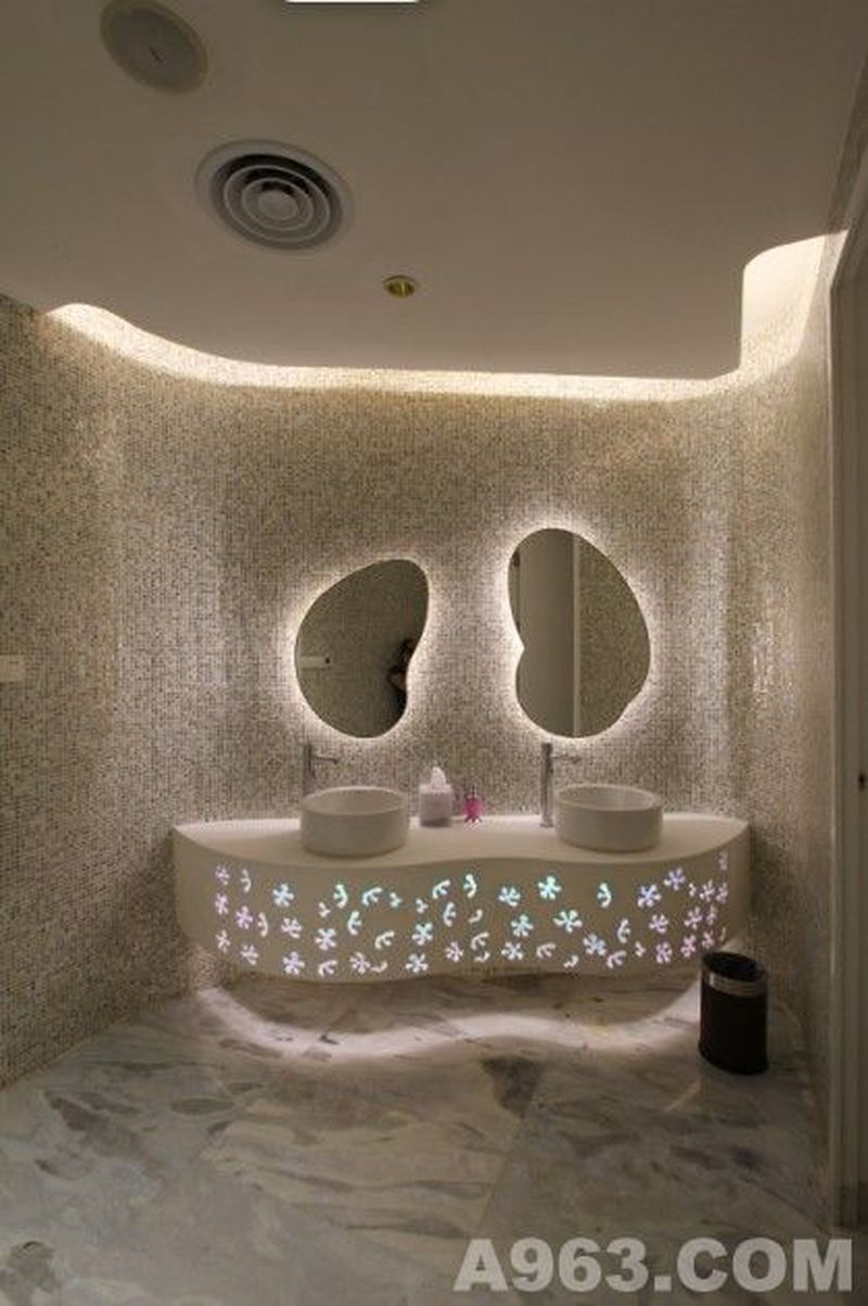 人造石造型-酒店空间洗手间的应用