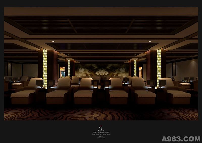 天沐国际温泉度假酒店设计-休息大厅