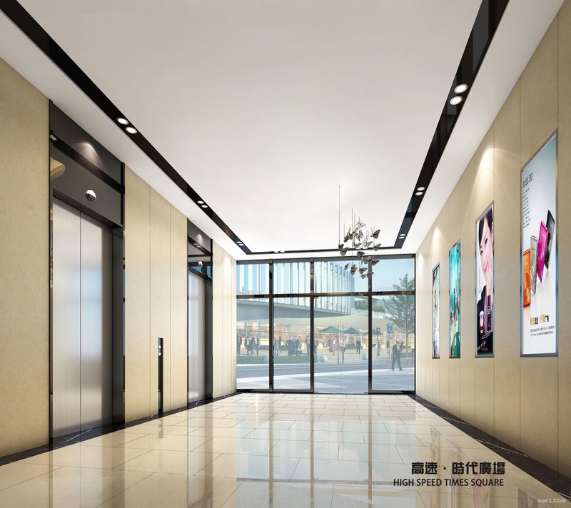戴元满作品——高速·时代广场C4-C5商业设计  电梯厅