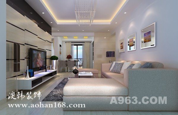 南宁红日江景-三室两厅-88平米-现代简约-装修设计-装修效果图