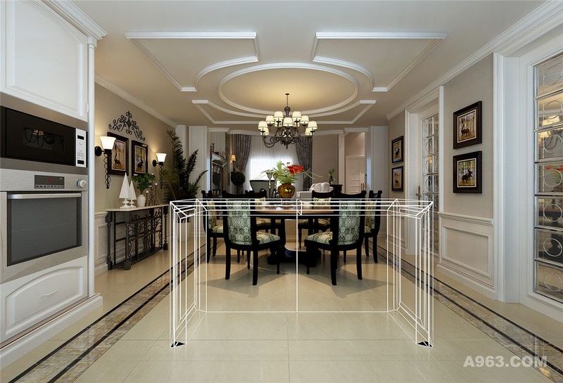 奥玎宫廷别墅装修欧式风格设计方案展示，上海腾龙别墅设计师周峻作品，欢迎品鉴！