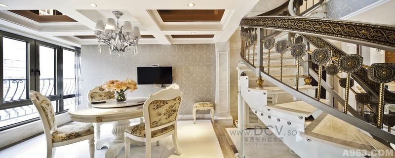 西安欧式简约别墅室内设计－中海华庭家装豪宅 样板间 