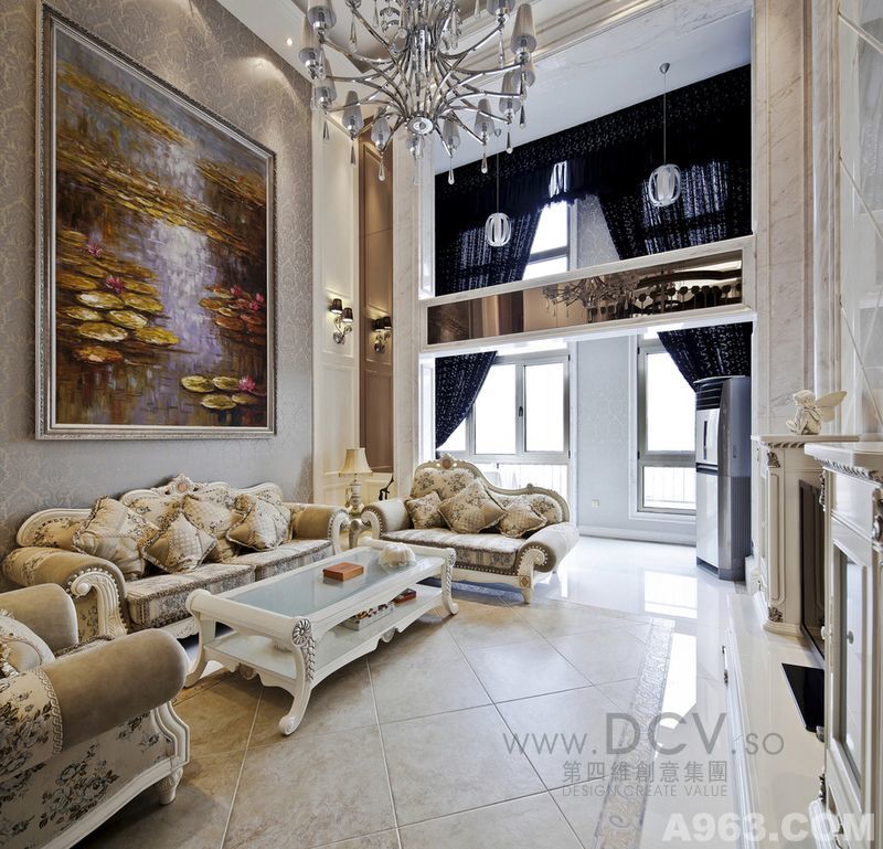 西安欧式简约别墅室内设计－中海华庭家装豪宅 样板间 