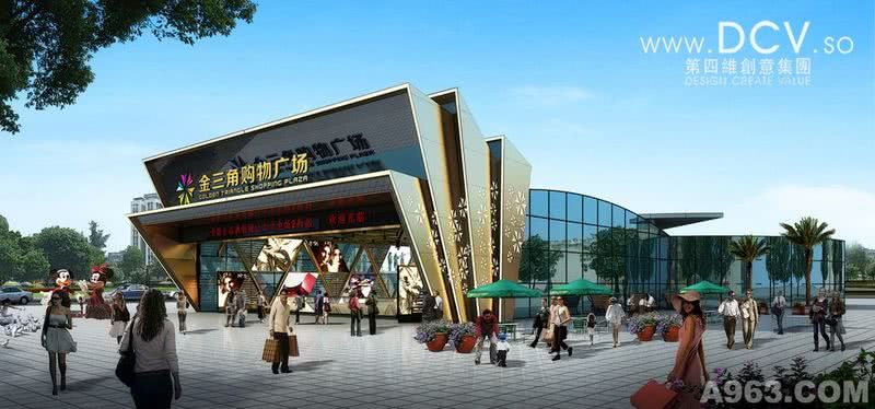 西安商业商场建筑设计—府谷金三角购物广场 购物中心 百货