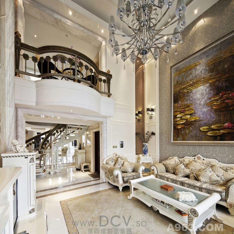 西安-中海华庭顶级别墅创意欧美风样板间装饰设计