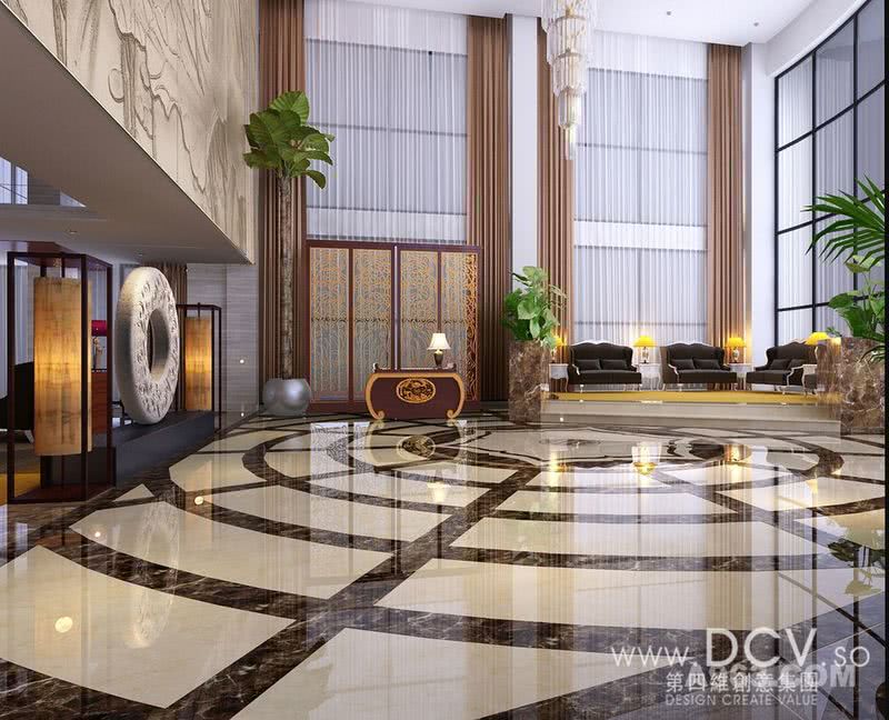 西安新中式度假主题酒店装潢设计-延安天域商务酒店